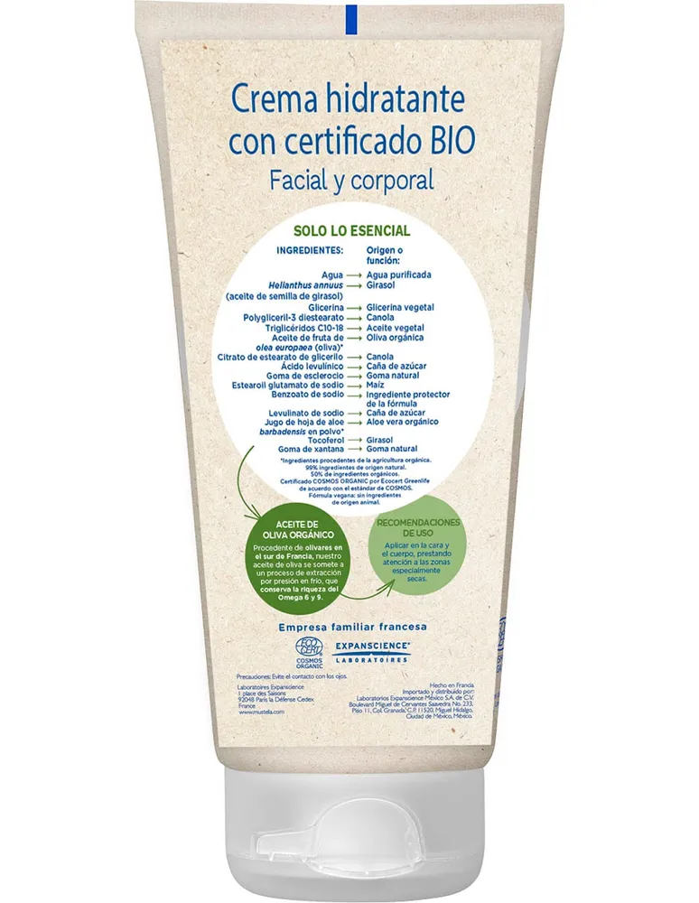 Mustela Crema Hidratante Bio 150ml para cara y cuerpo