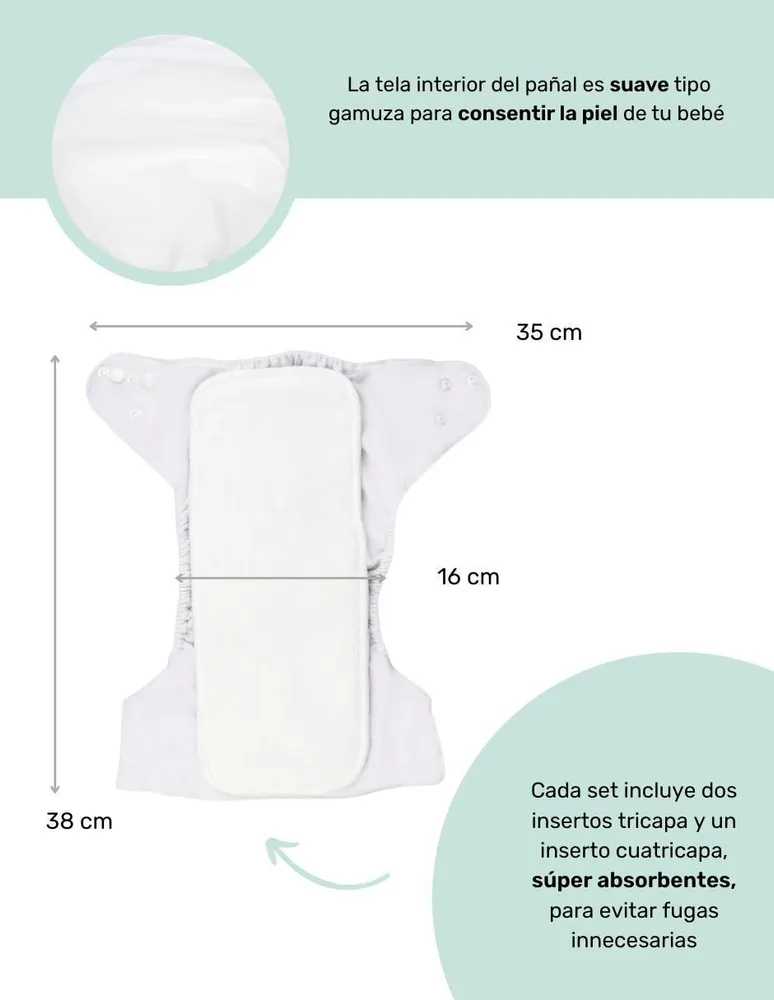 Pañales ecológicos NAP unitalla unisex piezas