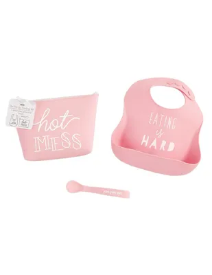 Set de Bolsa Babero Cuchara Mud Pie para bebé