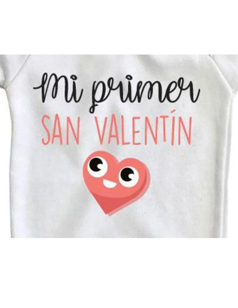 Pañalero Plash estampado Mi Primer San Valentín Corazón para bebé