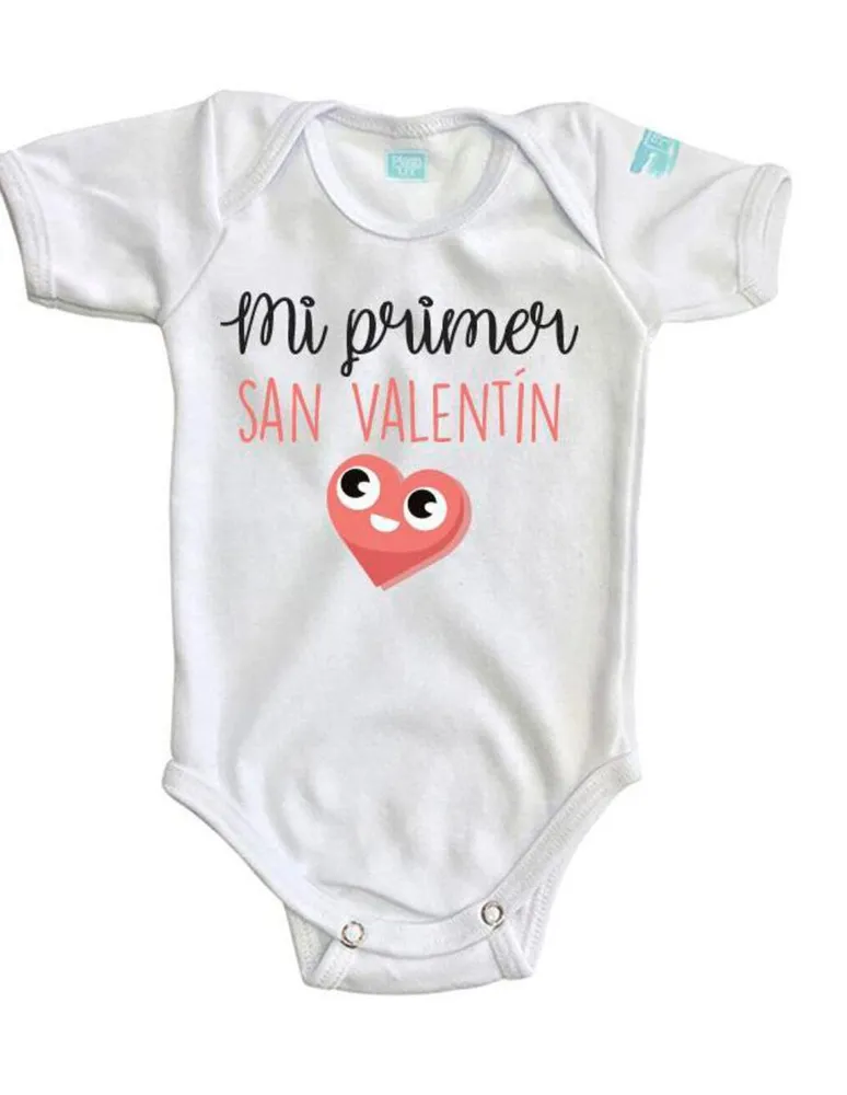 Pañalero Plash estampado Mi Primer San Valentín Corazón para bebé