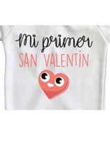 Pañalero Plash estampado Mi Primer San Valentín Corazón para bebé