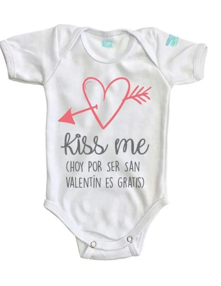 Pañalero Plash estampado San Valentín Kiss Me para bebé