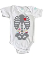 Pañalero Plash estampado Esqueleto Gris para bebé