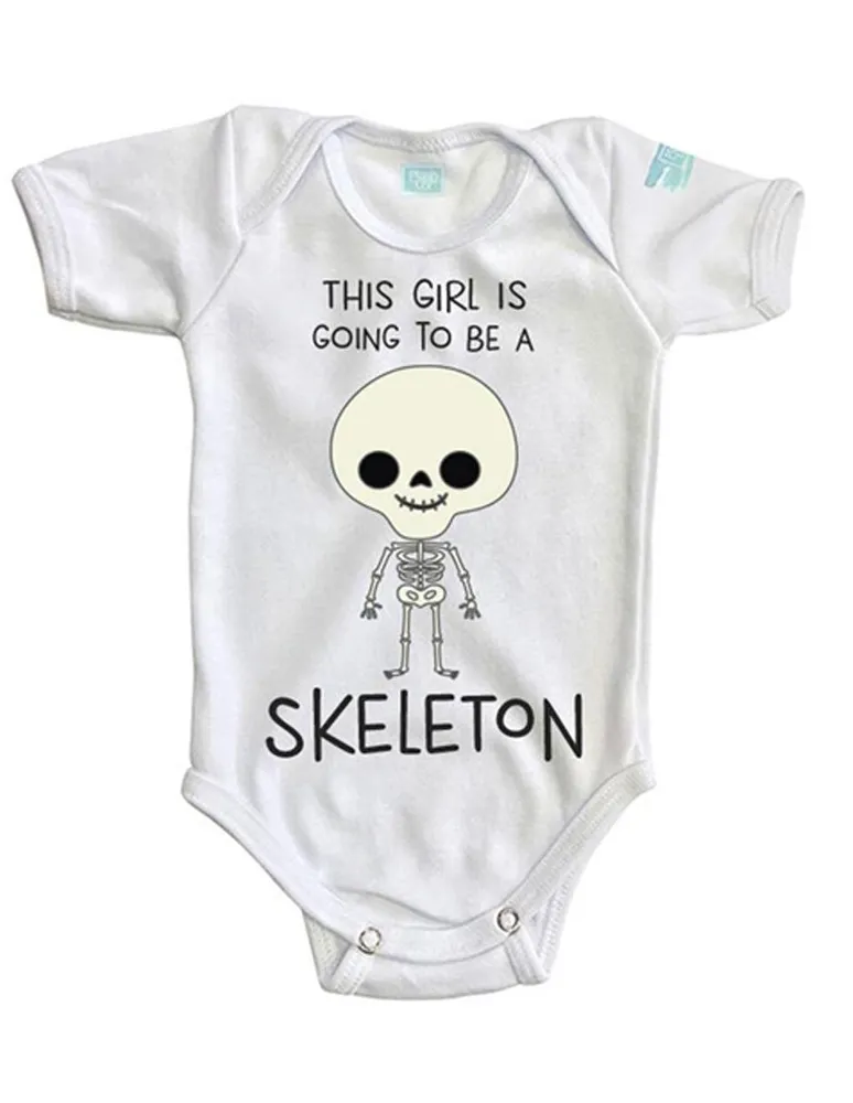 Pañalero Plash estampado Skeleton Girl para bebé