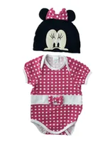 Pañalero con gorro carita bordado Disney Minnie para bebé