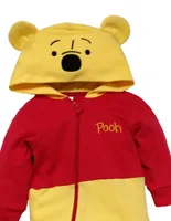 Mameluco Disney con gorro bordado Winnie Pooh para bebe