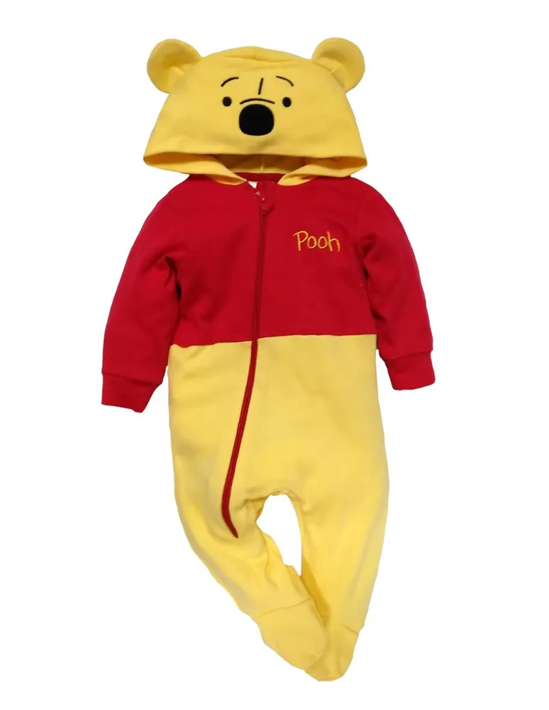 Mameluco Disney con gorro bordado Winnie Pooh para bebe