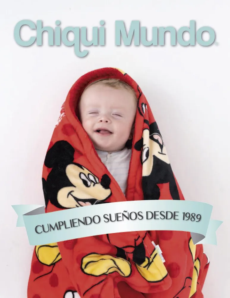 Cobertor Chiquimundo Mickey Mouse para bebé