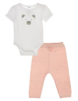 Conjunto pantalón casual Mon Caramel para bebé niña 2 piezas