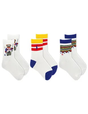 Calcetines Polo Ralph Lauren de algodón para niño 3 pares