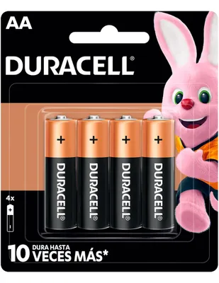 Pila Alcalina AA Duracell 4 Piezas