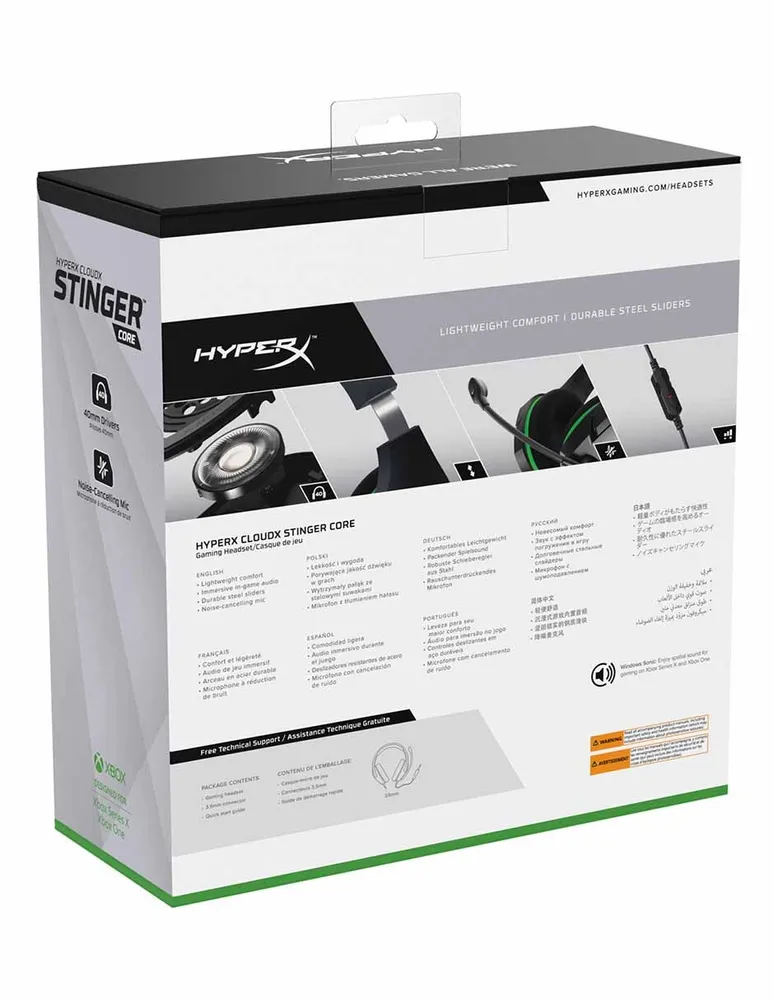 Audífono Hyperx Cloudx Stinger Core Alámbrica con cancelación de ruido
