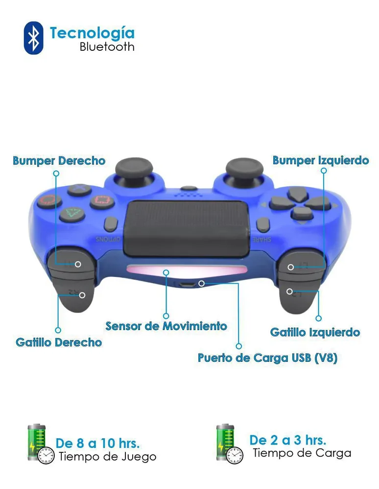 Control alámbrico e inalámbrico para PlayStation 4