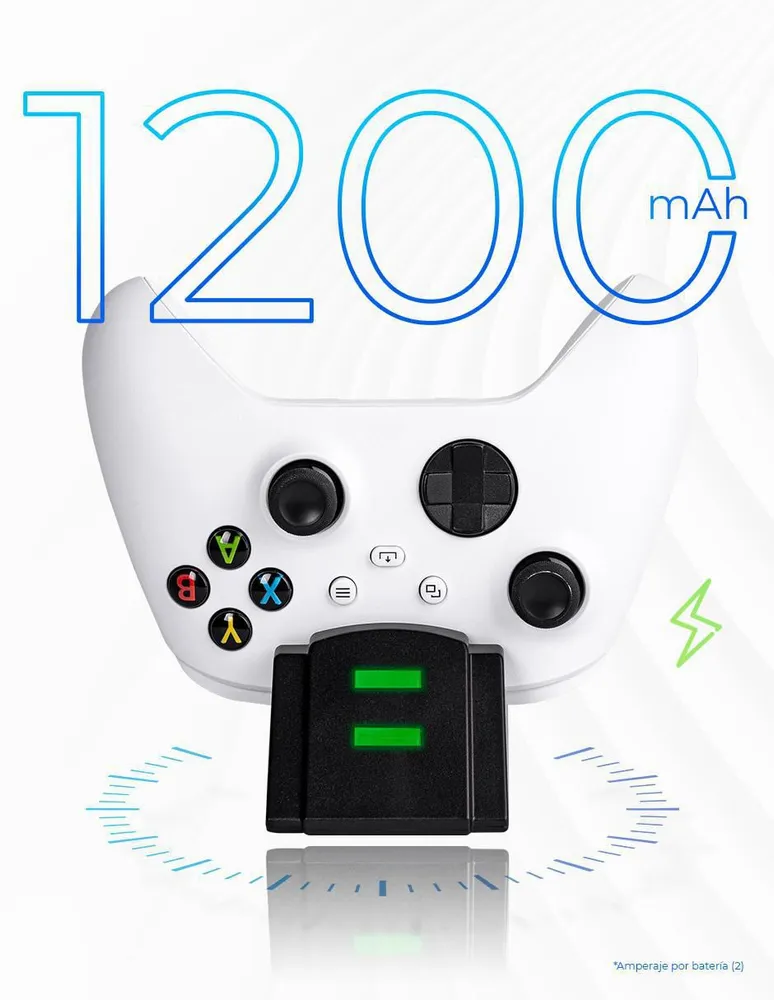 Cargador para control Techzone pila recargable Xbox