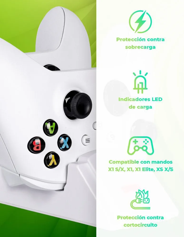 Cargador de control Xbox Techzone