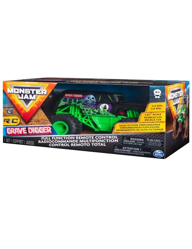  Monster Jam, camión monstruo oficial Mega Grave Digger  todoterreno con control remoto con luces, escala 1: 6 : Deportes y  Actividades al Aire Libre