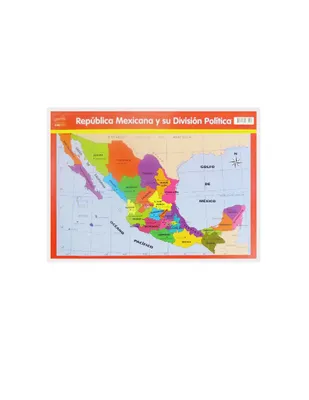 Póster Didáctico Chico: República Mexicana y su División Polí­tica Fabi y Sofi