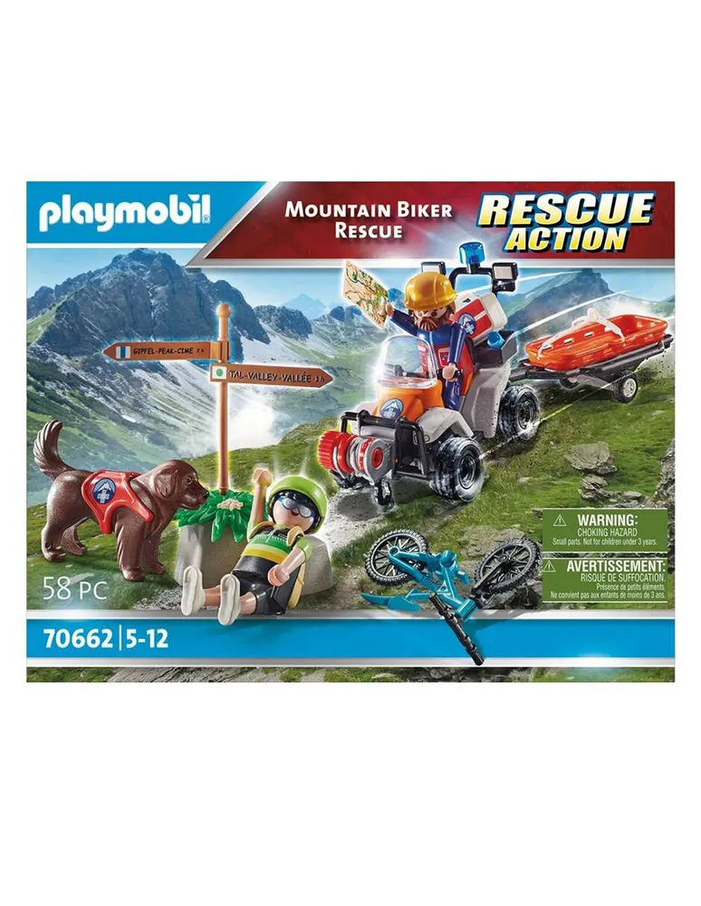 Playmobil Rescue Action Mountain Biker Rescue Building Set 70662 NEW