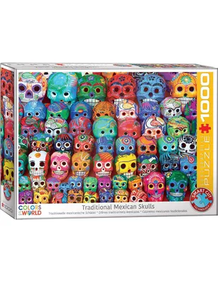 Rompecabezas Eurographics 1000 piezas Calavera De Colores