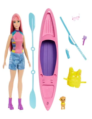 Muñeca fashion Barbie Daisy paseo en kayak día de campamento