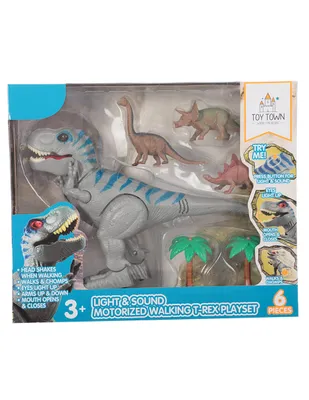 Set de figuras T-Rex Toy Town con luz y movimiento