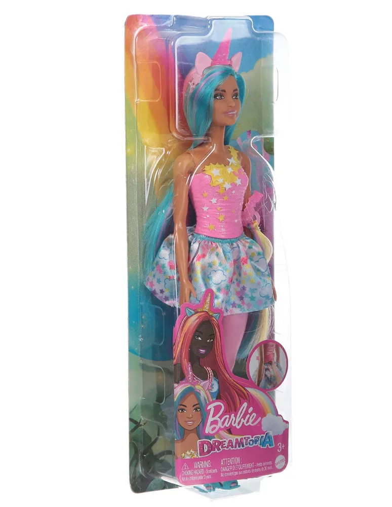 Muñeca fashion Barbie Dreamtopia Unicornio cuerno rosa
