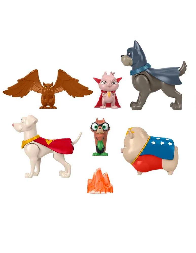 Set figuras Liga de Super-Mascotas Fisher Price articulado DC