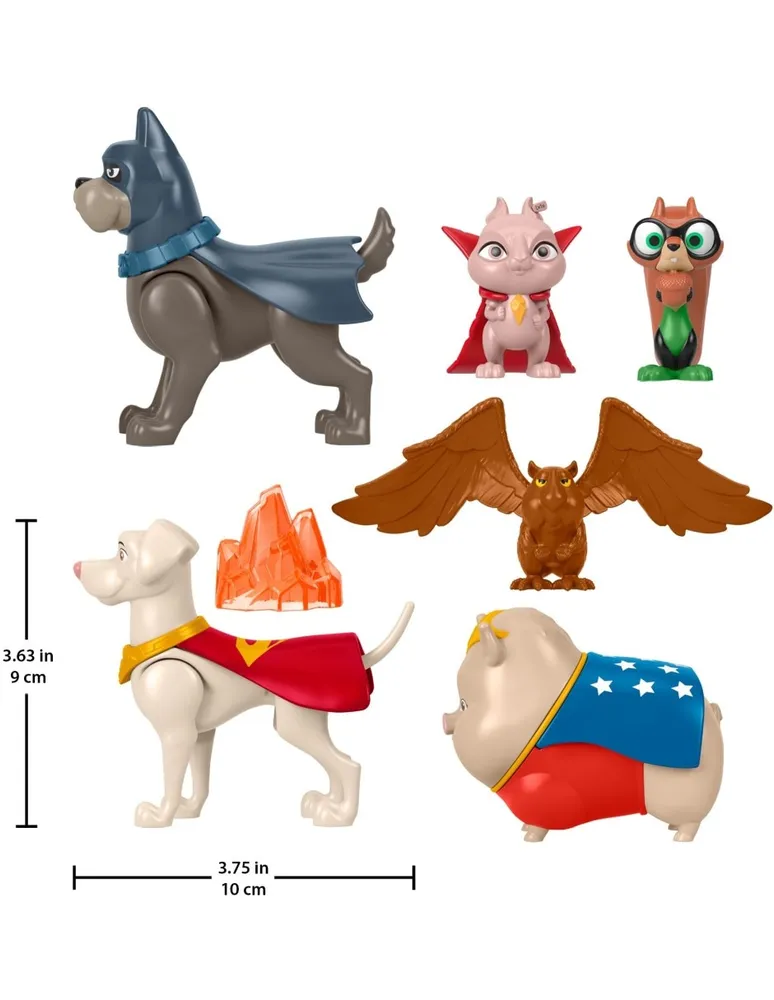 Set figuras Liga de Super-Mascotas Fisher Price articulado DC