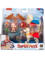 Set figuras Liga de Super-Mascotas Fisher Price articulado DC