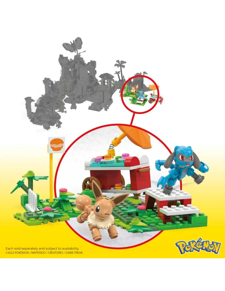 Mattel - Pokemon - Kit de construcción Pokémon centro en el bosque con  bloques y personajes ㅤ