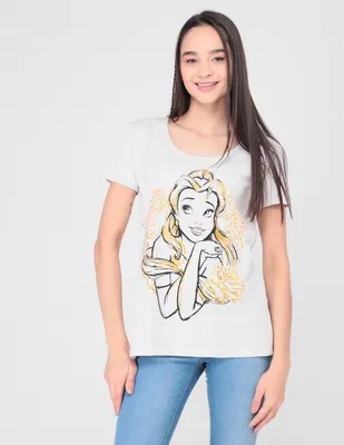 Playera Disney Store Bella manga corta para mujer