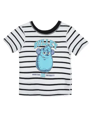 Playera Disney Store estampado a rayas manga corta para niño