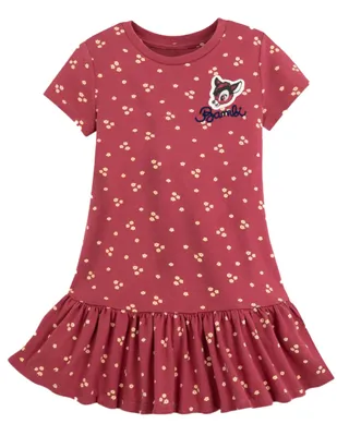 Vestido Disney Store manga regular con olanes para niña