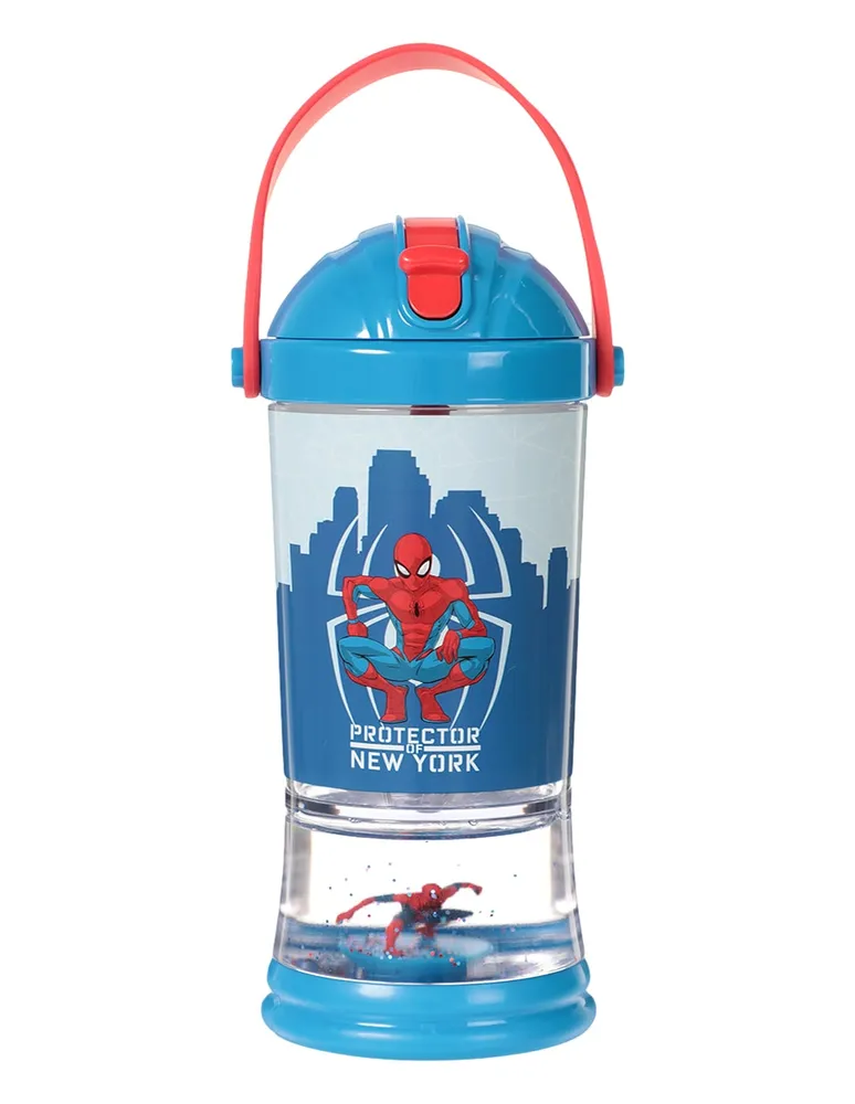 Botella de agua Spider-Man de plástico