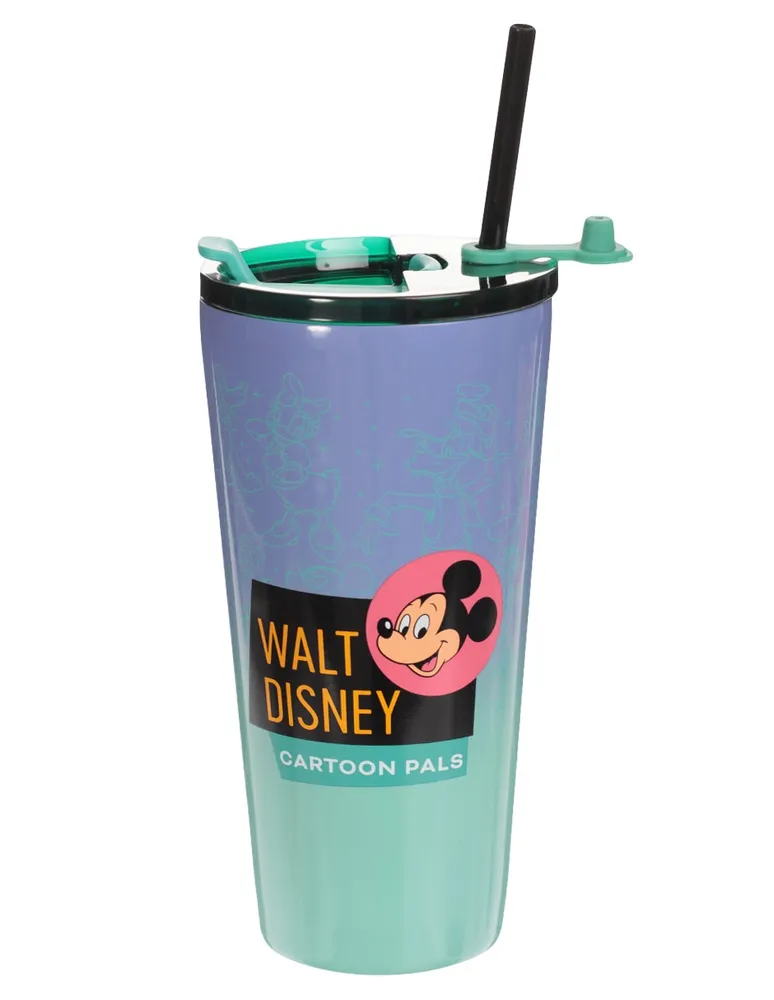 Vaso con tapa y popote Mickey And Friends