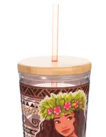 Vaso con tapa y popote Moana