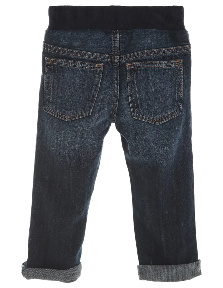 Jeans slim lavado stone wash corte ajustado para bebé