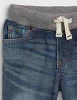 Jeans regular lavado stone wash corte ajustado para bebé