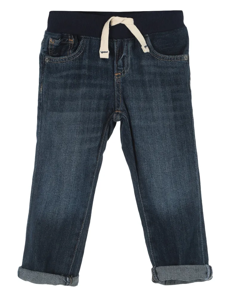 Jeans regular lavado stone wash corte ajustado para bebé