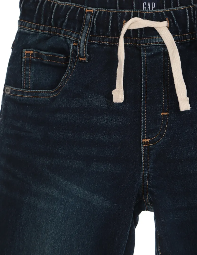 Jeans recto lavado obscuro para niño