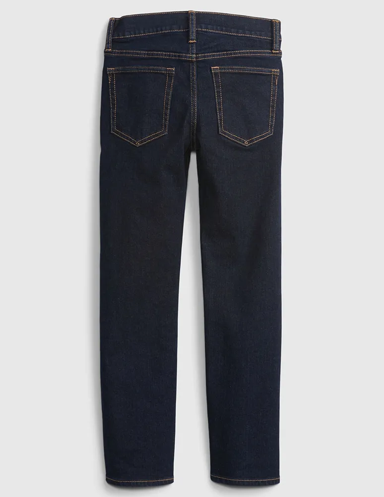 Jeans slim lavado obscuro para niño