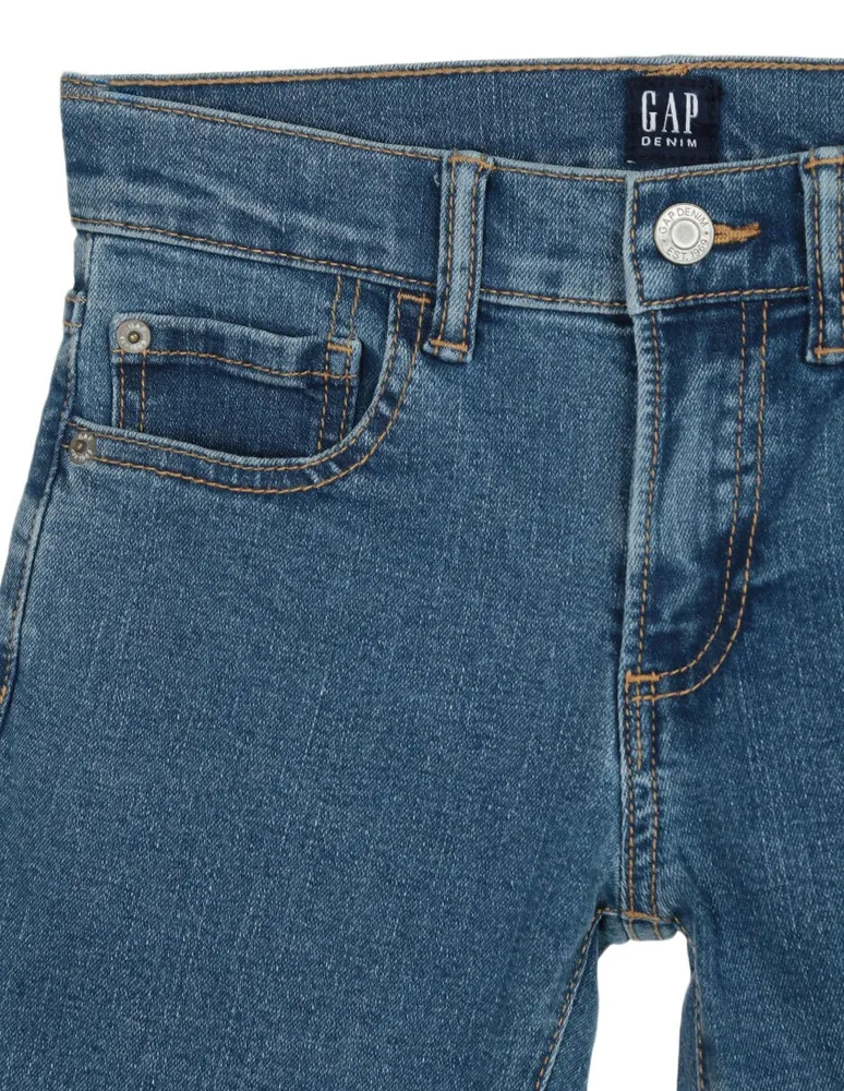 Jeans skinny lavado obscuro para niño