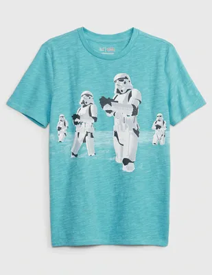 Playera Star Wars manga corta para niño