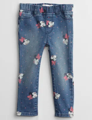 Jegging skinny Disney lavado medio para niña