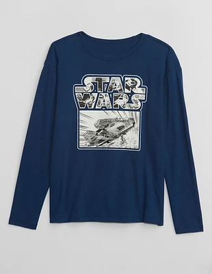 Playera Star Wars manga larga para niño