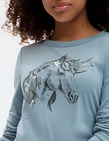 Playera manga larga para niña