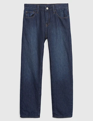 Jeans straight deslavado para niño