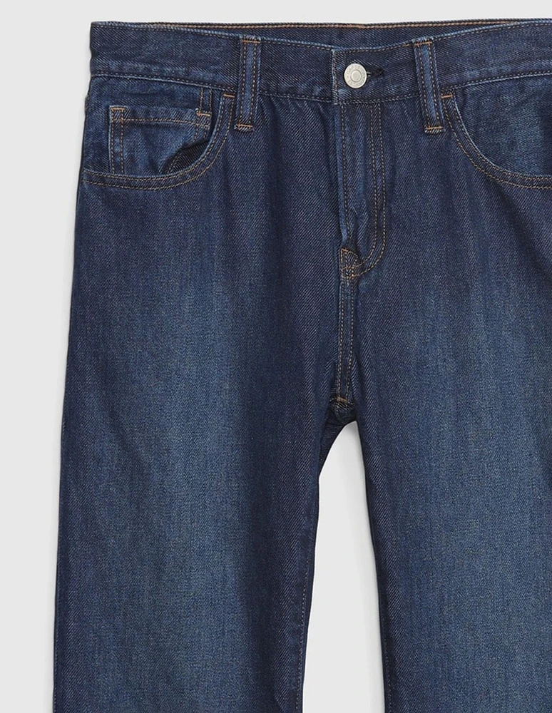 Jeans straight deslavado para niño