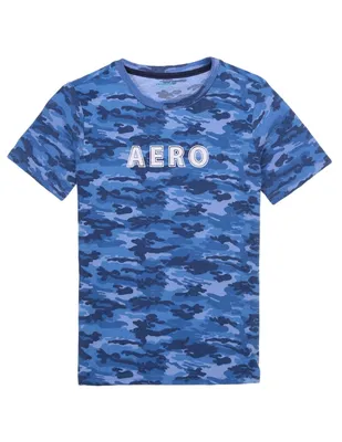 Playera Aéropostale estampado camuflaje manga corta para niño